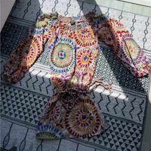 Boho Medallion Print Beach Cover Up